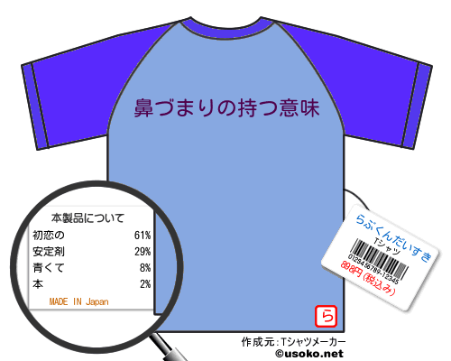 らぶくんだいすきのＴシャツメーカー結果