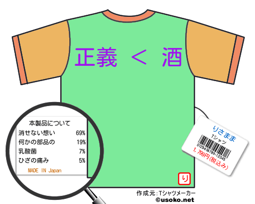 りさままのＴシャツメーカー結果