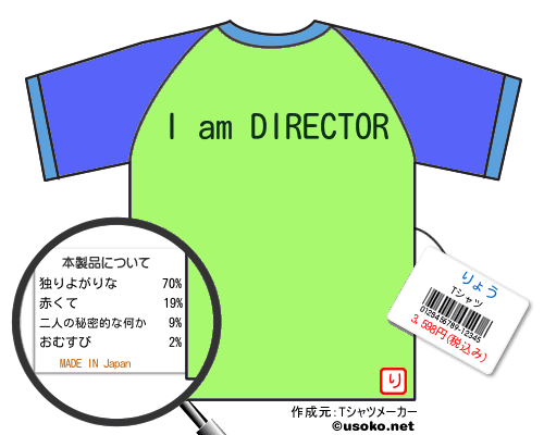 りょうのＴシャツメーカー結果