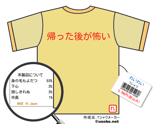 れいれいのＴシャツメーカー結果