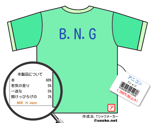 アニコンのＴシャツメーカー結果