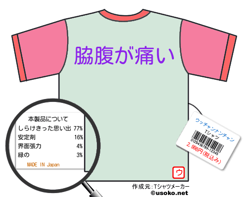 ウッチャンナンチャンのＴシャツメーカー結果