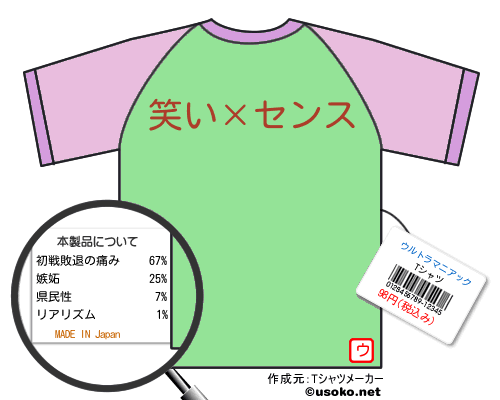ウルトラマニアックのＴシャツメーカー結果