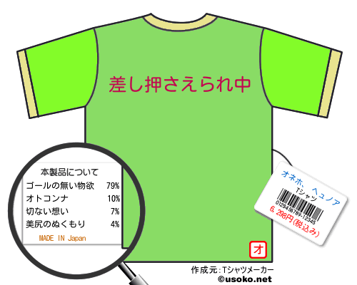 オネホ、 ヘュノアのＴシャツメーカー結果