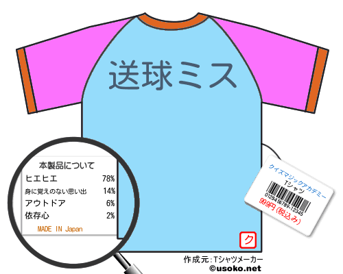 クイズマジックアカデミーのＴシャツメーカー結果