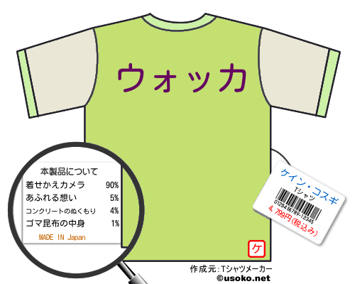 ケイン・コスギのＴシャツメーカー結果