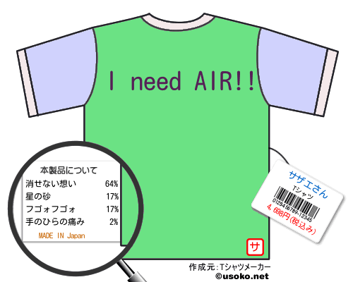 サザエさんのＴシャツメーカー結果
