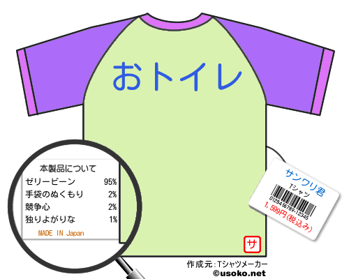 サンワリ君のＴシャツメーカー結果