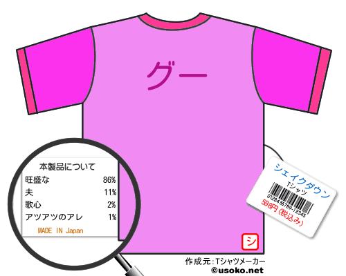 シェイクダウンのＴシャツメーカー結果