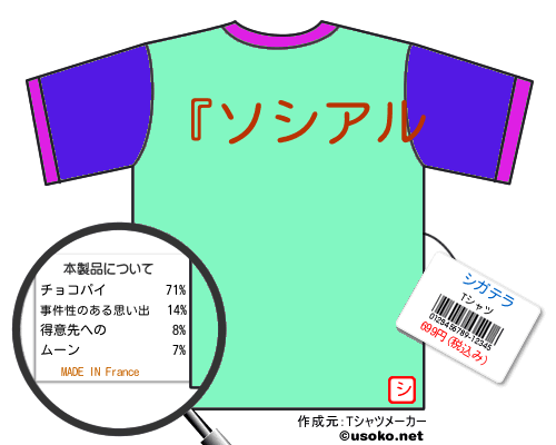シガテラのＴシャツメーカー結果