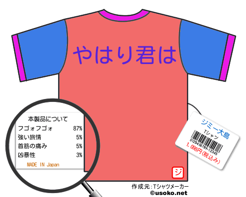 ジミー大島のＴシャツメーカー結果