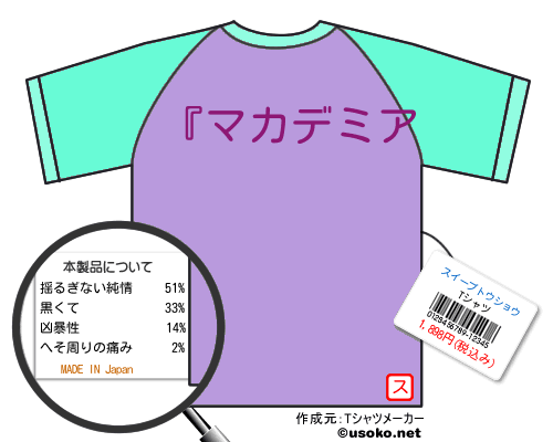 スイープトウショウのＴシャツメーカー結果