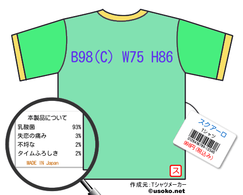 スクアーロのＴシャツメーカー結果