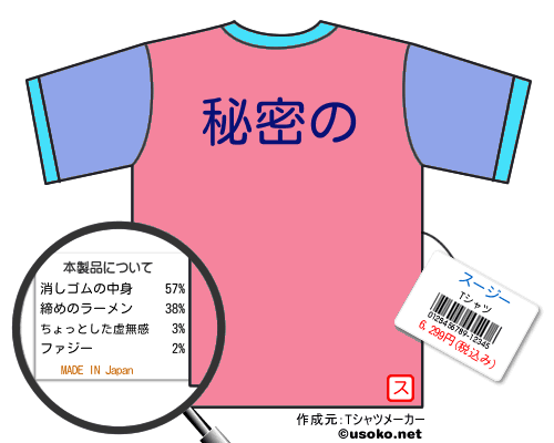 スージーのＴシャツメーカー結果