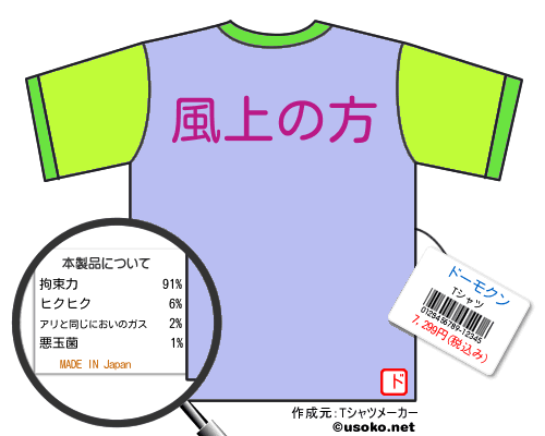 ドーモクンのＴシャツメーカー結果