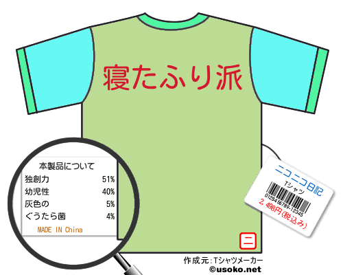 ニコニコ日記のＴシャツメーカー結果