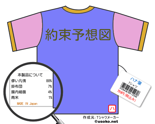 ハナ肇のＴシャツメーカー結果