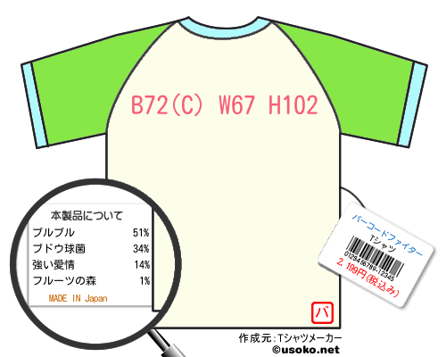 バーコードファイターのＴシャツメーカー結果