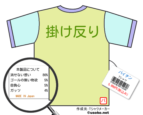 パイチンのＴシャツメーカー結果