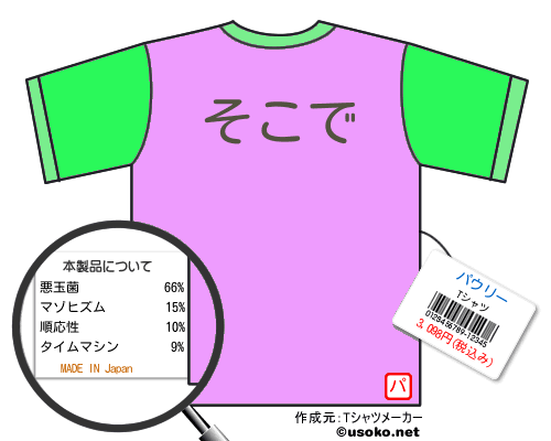 パウリーのＴシャツメーカー結果