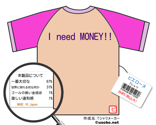 ピエローヌtシャツ