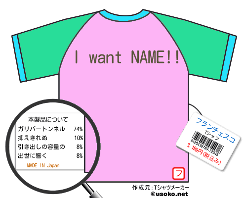 フランチェスコのＴシャツメーカー結果