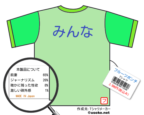 フルーツポンチのＴシャツメーカー結果