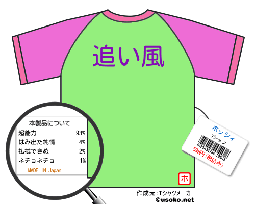 ホッシィのＴシャツメーカー結果