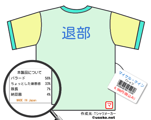 マイケル・ケインのＴシャツメーカー結果