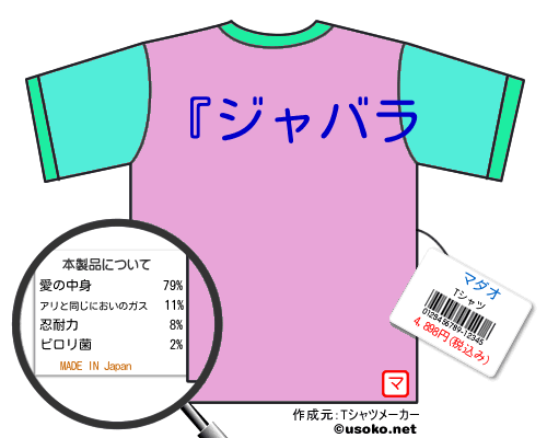 マダオのＴシャツメーカー結果