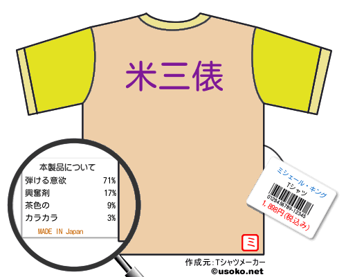 ミシェール・キングのＴシャツメーカー結果