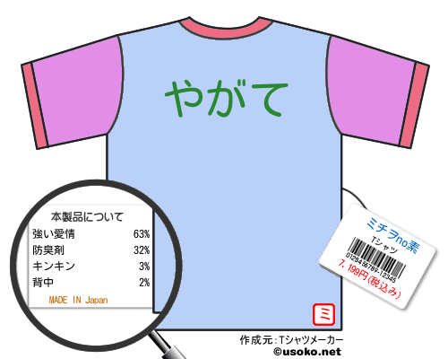 ミチヲno素のＴシャツメーカー結果