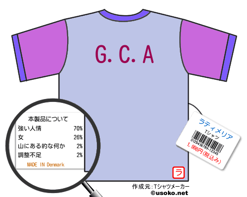 ラティメリアのＴシャツメーカー結果