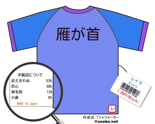 レイラのＴシャツメーカー結果