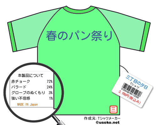 三丁目の夕日のＴシャツメーカー結果