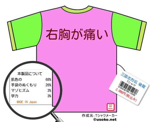 三国志烈伝 破龍のＴシャツメーカー結果