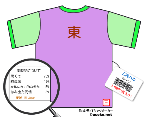 三浦ハルのＴシャツメーカー結果