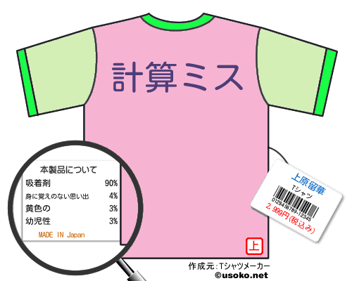 上原留華のＴシャツメーカー結果