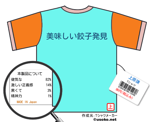 上原謙のＴシャツメーカー結果