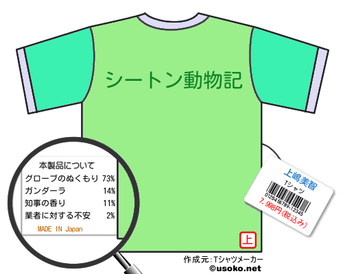 上嶋美智のＴシャツメーカー結果