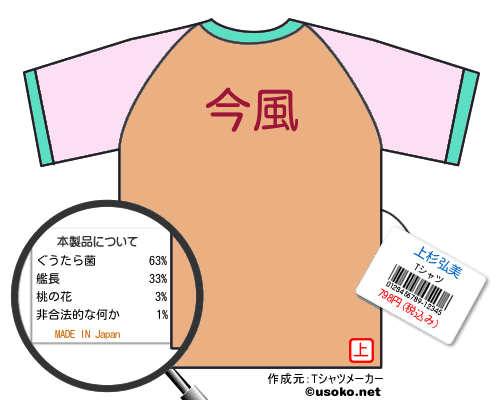 上杉弘美のＴシャツメーカー結果