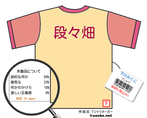 下川みくにのＴシャツメーカー結果
