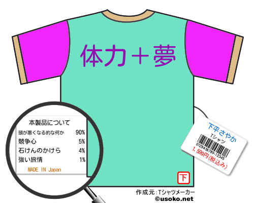 下平さやかのＴシャツメーカー結果