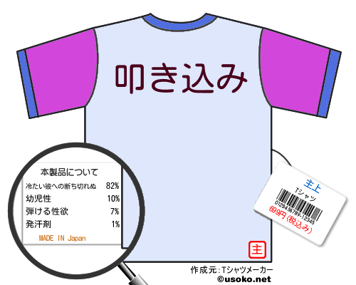 主上のＴシャツメーカー結果