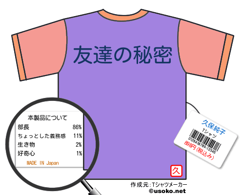 久保純子のＴシャツメーカー結果