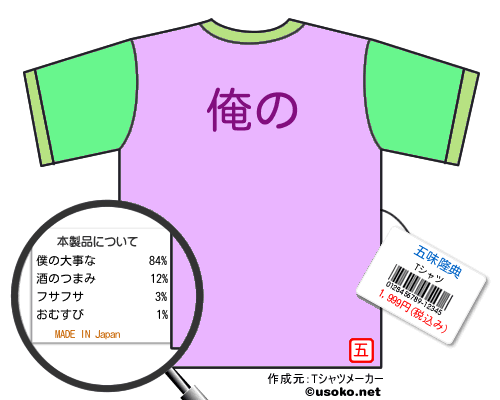 五味隆典のＴシャツメーカー結果