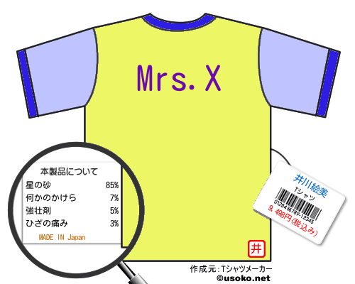 井川絵美のＴシャツメーカー結果