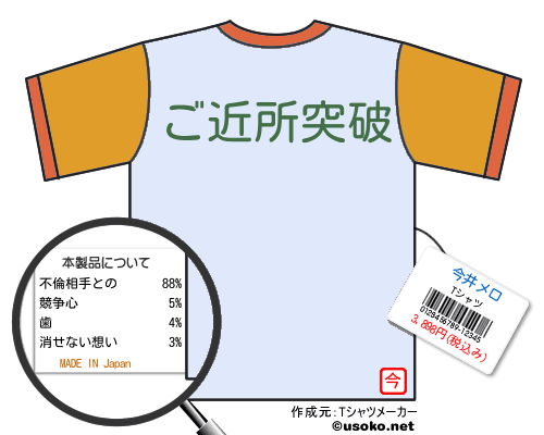 今井メロのＴシャツメーカー結果