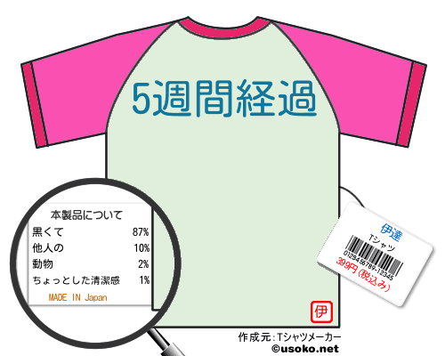 伊達のＴシャツメーカー結果