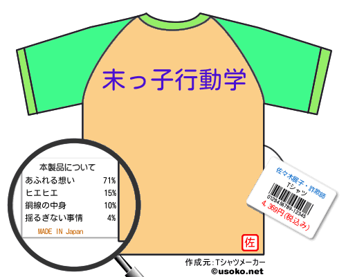 佐々木展子・詐欺師のＴシャツメーカー結果